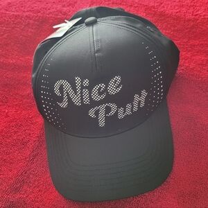 SOLD!! PGA TOUR Perforated Nice Putt Performance Adjustable Strapback Hat Black